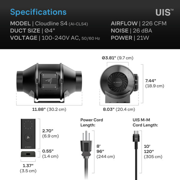 AI-CLS4-Product-Dimensions__32893.1789750708.jpg AC Infinity CLOUDLINE Pro S4 100 mm - Bild 6
