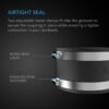 Grow Zelt Lüftungsanschluss 150 mm AC Infinity 2er-Pack - Bild 3