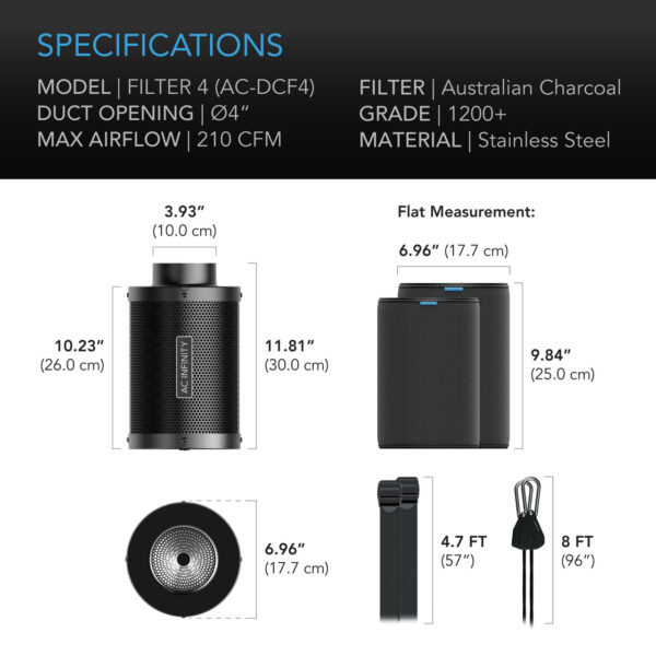 AC Infinity Aktivkohlefilter 100 mm - Bild 7