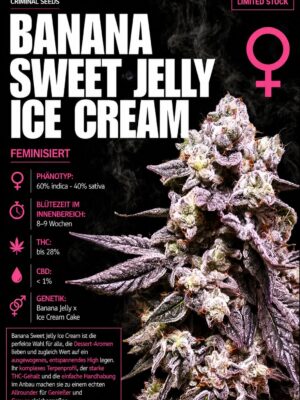 Banana Sweet Jelly Ice Cream x Cali - Criminal Seeds feminisiert 3er Pack