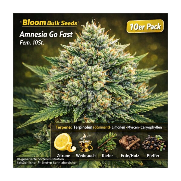 Amnesia Go Fast – Bloom Bulk Seeds feminisiert 10er Pack Cannabis Samen
