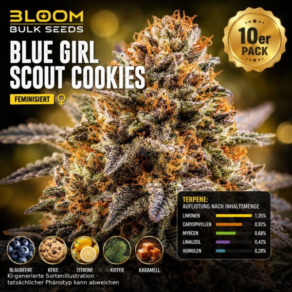 Bloom Bulk Seeds Blue Girl Scout Cookies Fem 10St. Cannabis Samen