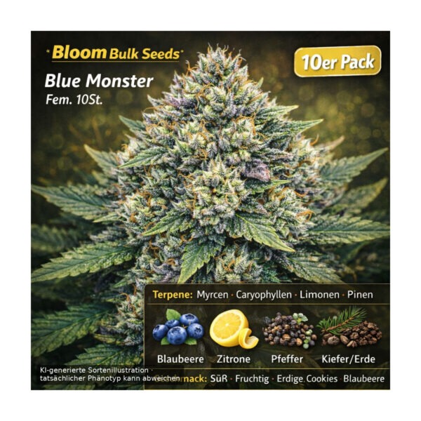 Blue Monster – Bloom Bulk Seeds feminisiert 10er Pack Cannabis Samen