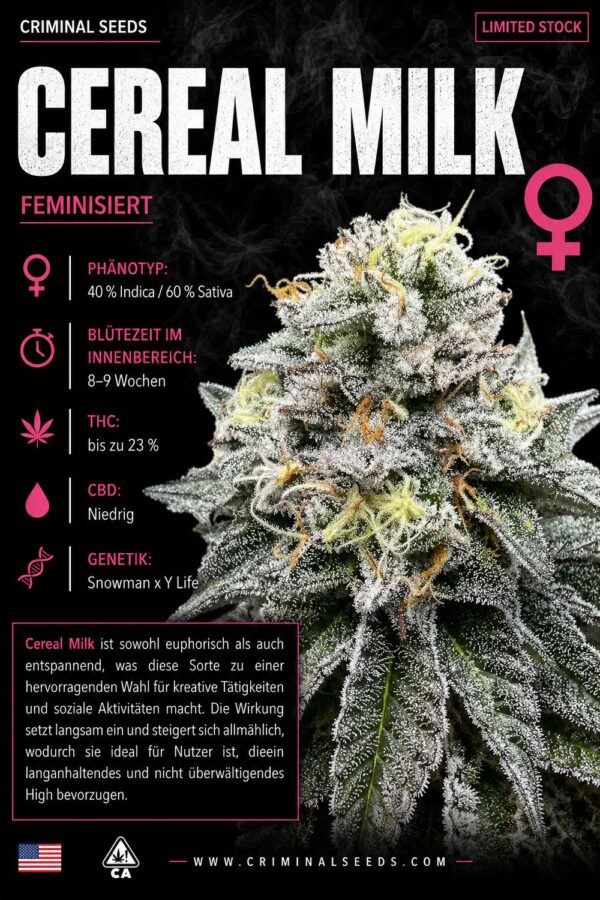 Cereal Milk x Cali – Criminal Seeds feminisiert 3er Pack