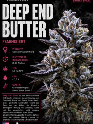 Deep End Butter x Cali – Criminal Seeds feminisiert 3er Pack Deep End Butter x Cali - Criminal Seeds feminisiert 3er Pack