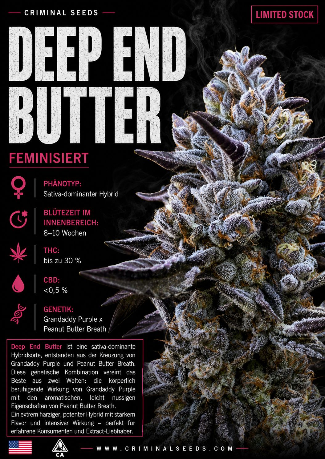 Deep End Butter x Cali - Criminal Seeds feminisiert 3er Pack
