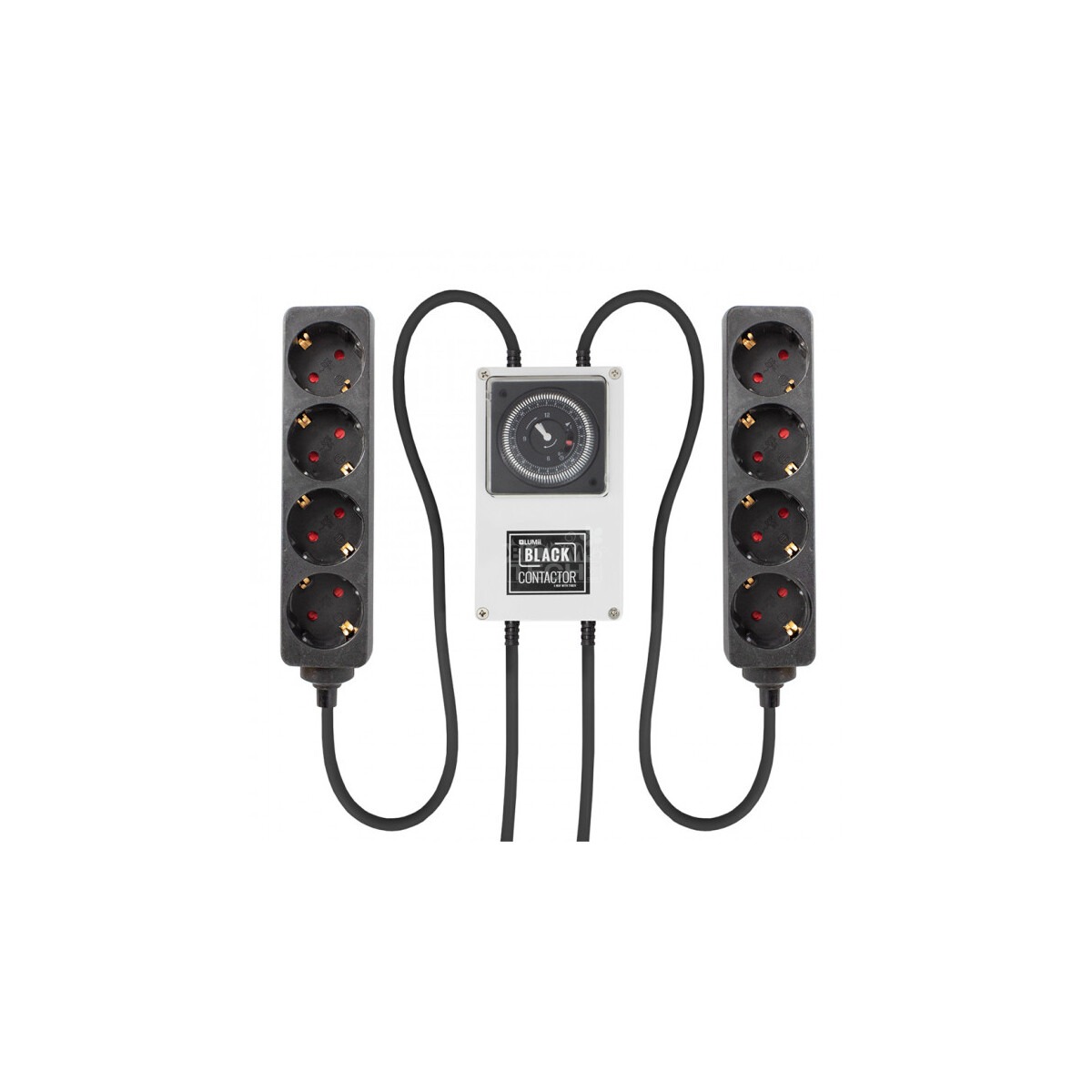 Lumii Black Zeitschaltuhr mit Relais 8Way 2x 1,8kW