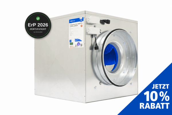 CarbonActive EC EBM Silent Box 1000m³/h 200mm 1200 Pa