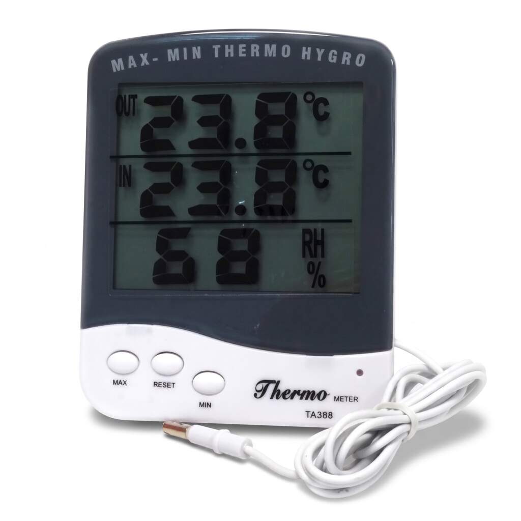 Digitales Premium Min-Max Thermo-/ Hygrometer Weiß