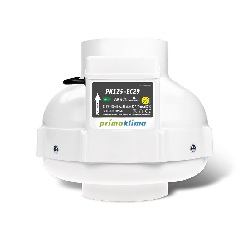 Prima Klima EC Ventilator 330m³/h 125mm Nicht Dimmbar
