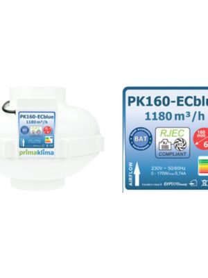 Prima Klima EC Ventilator Blue 1180m³/h 160mm RJEC Multispeed