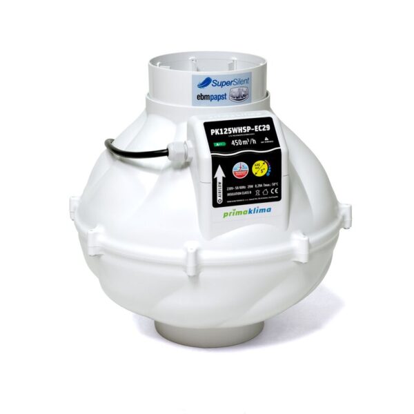Prima Klima EC Whisperblower 450m³/h 125mm Nicht Dimmbar Prima Klima EC Whisperblower 450m³/h 125mm Nicht Dimmbar
