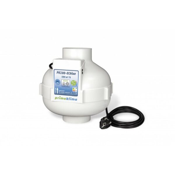 Prima Klima ECblue Ventilator 100mm 0-580m³/h RJ45