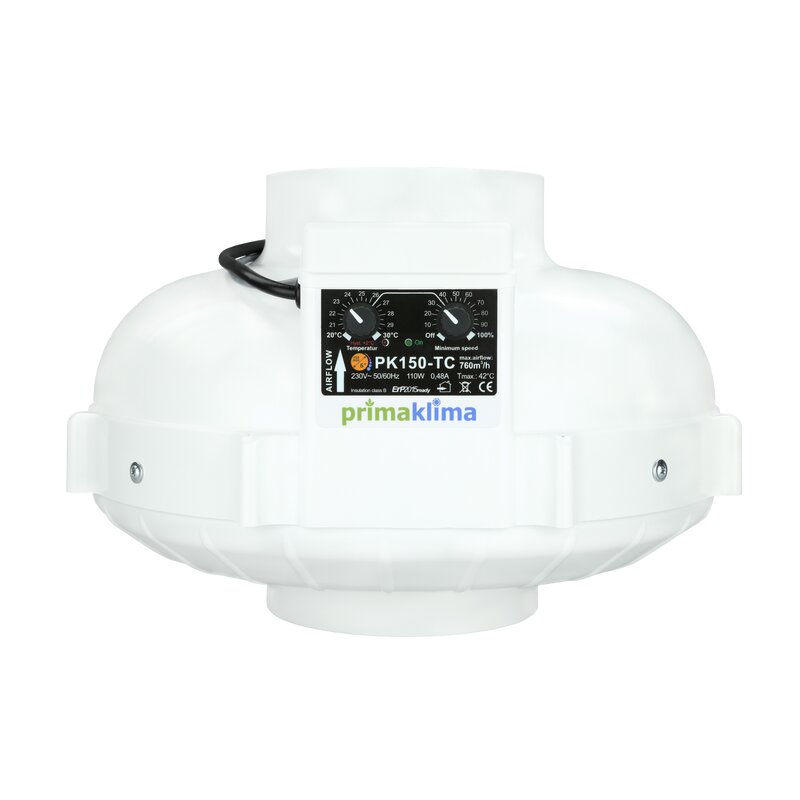 Prima Klima Fan 150 760m³/ h Temp. Controlled