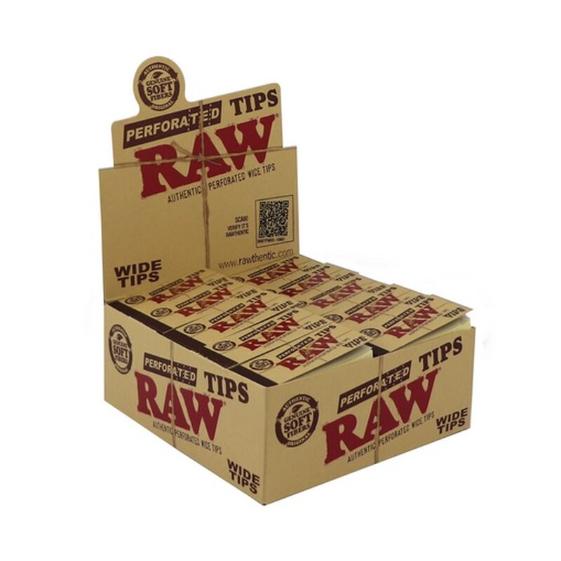 RAW WIDE TIPS 50 tips/booklet, 50 booklets/Box
