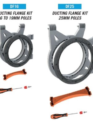 Secret Jardin Ducting Flange Kit für 25mm Stangen inkl Cuttingtool